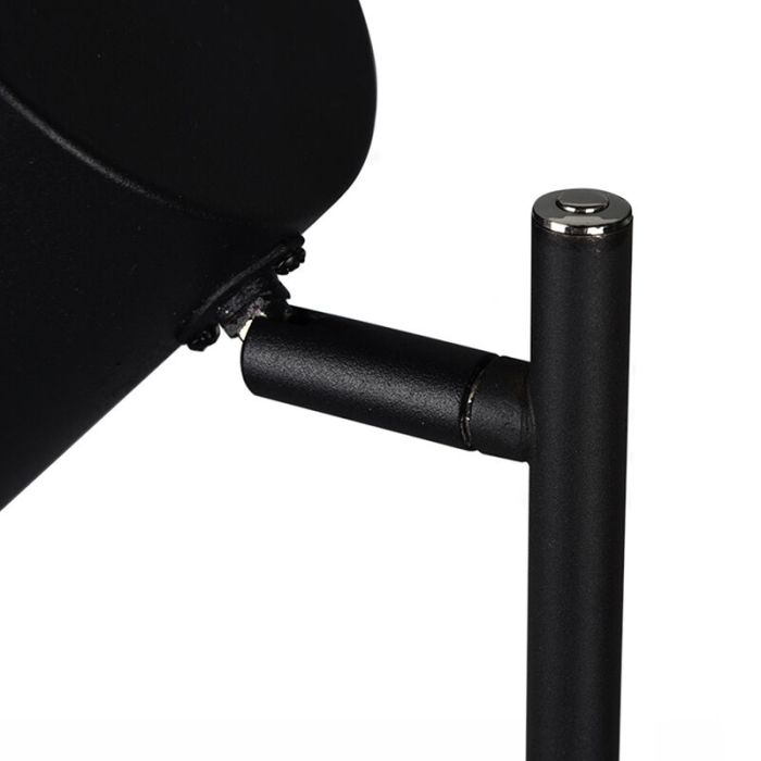 Lámpara de pie moderna negra, Suraya, 4,5W, 3000K LED, con regulador táctil
