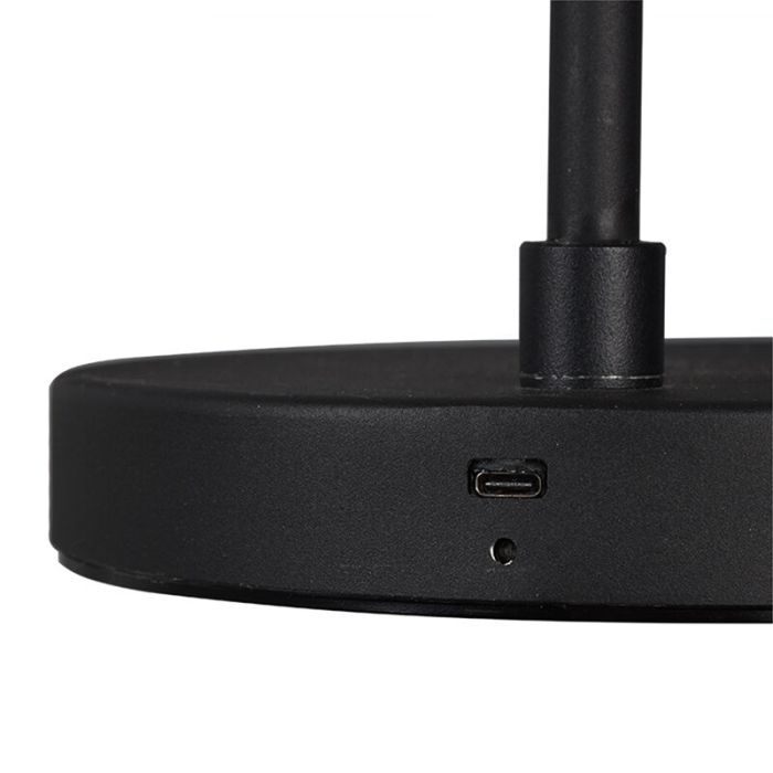 Lámpara de pie moderna negra, Suraya, 4,5W, 3000K LED, con regulador táctil