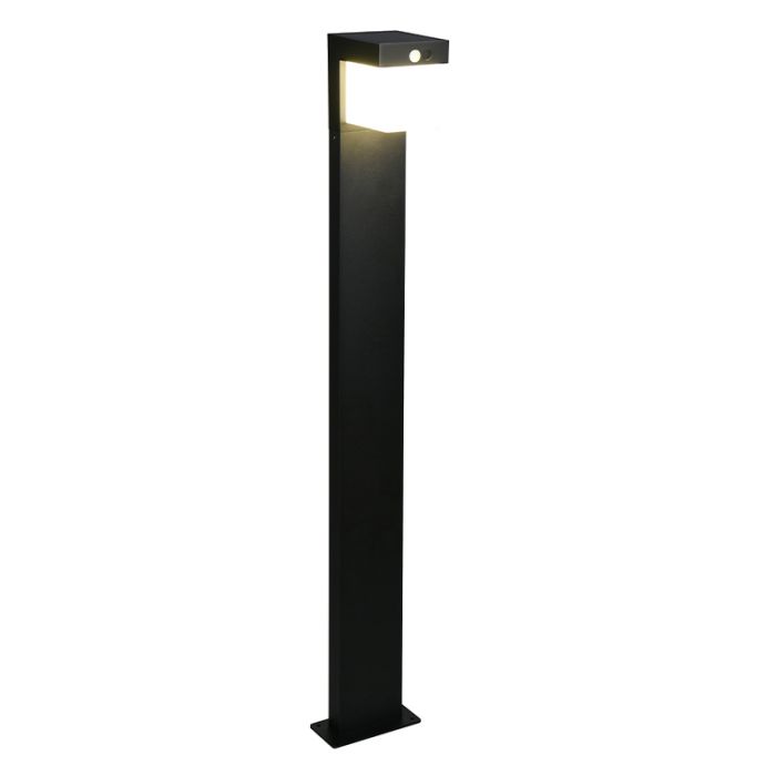 Lámpara de pie solar exterior moderna negra, Kadija, 5,5W, 4000K LED, IP44