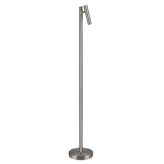 Lámpara de pie recargable moderna níquel, Peniguet, 3W, ajustable entre luz blanco cálido y frío LED, con regulador táctil