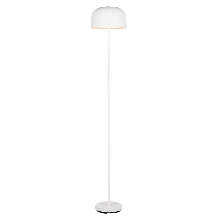 Lámpara de pie recargable moderna blanca, Dustin, 2,5W, 3000K LED, regulable en 3 pasos