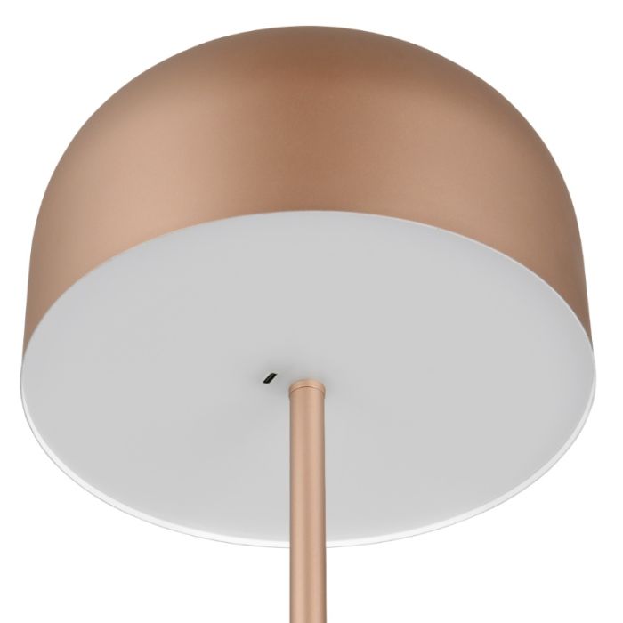 Lámpara de pie recargable moderna marrón, Dustin, 2,5W, 3000K LED, regulable en 3 pasos