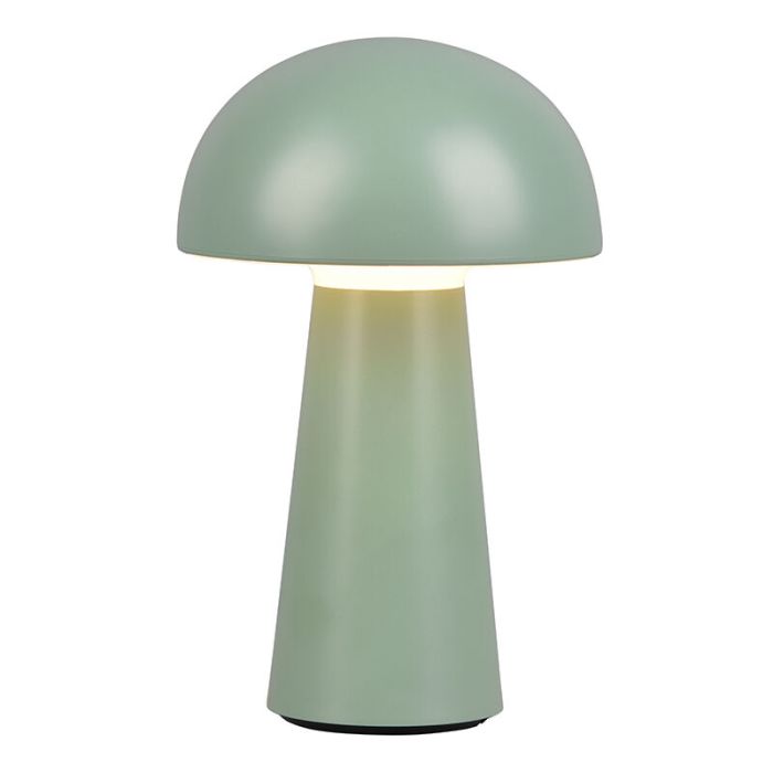 Lámpara de mesa exterior moderna verde, Rachelle, 2W, 3000K LED, IP44, regulable en 3 pasos