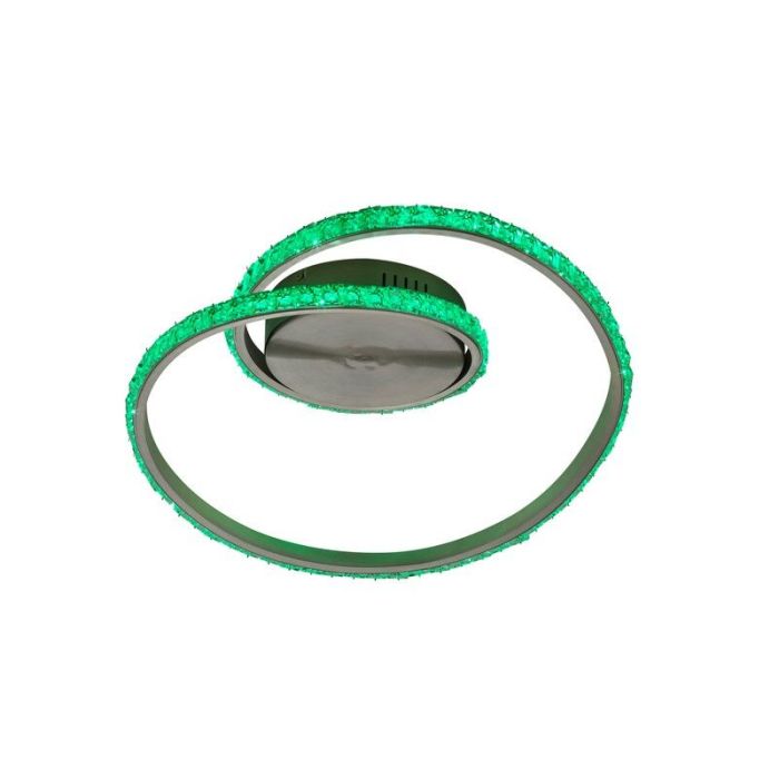 Plafón de techo moderno transparente, Salim, 19W, RGBW LED, con mando a distancia