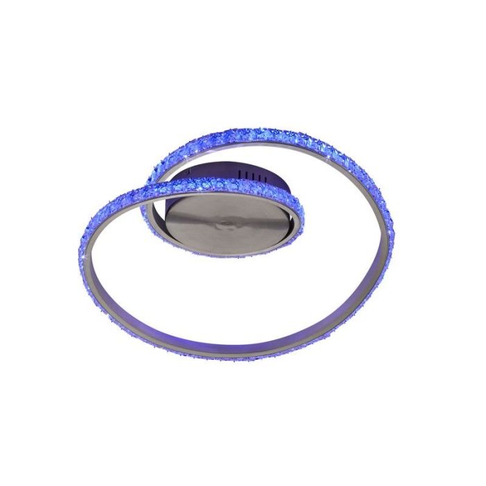 Plafón de techo moderno transparente, Salim, 19W, RGBW LED, con mando a distancia