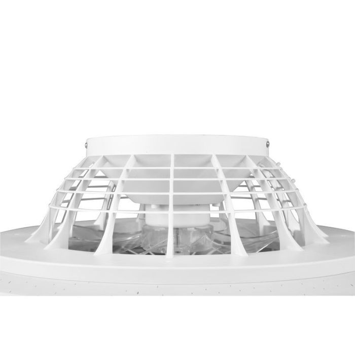 Ventilador de techo moderno gris, Damyan, 30W, RGBW LED, con mando a distancia