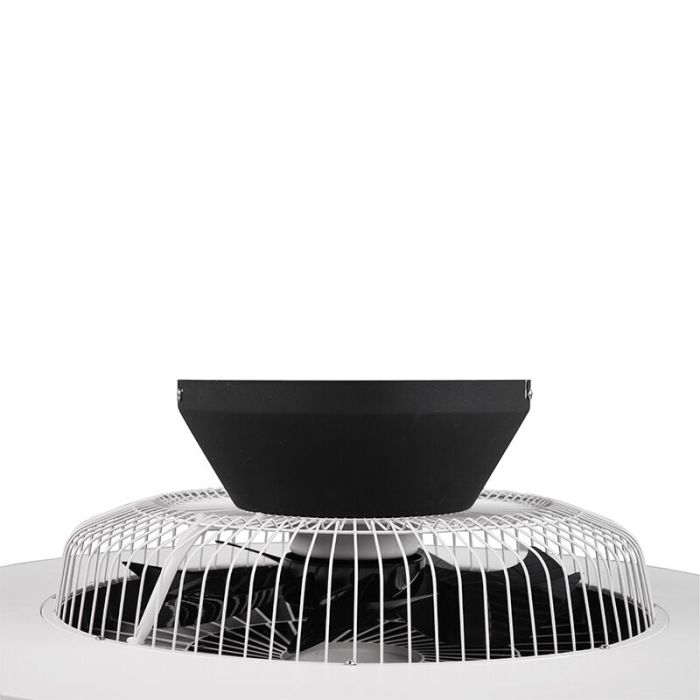 Ventilador de techo moderno negro, Maurits, 40W, ajustable entre luz blanco cálido y frío LED, con mando a distancia