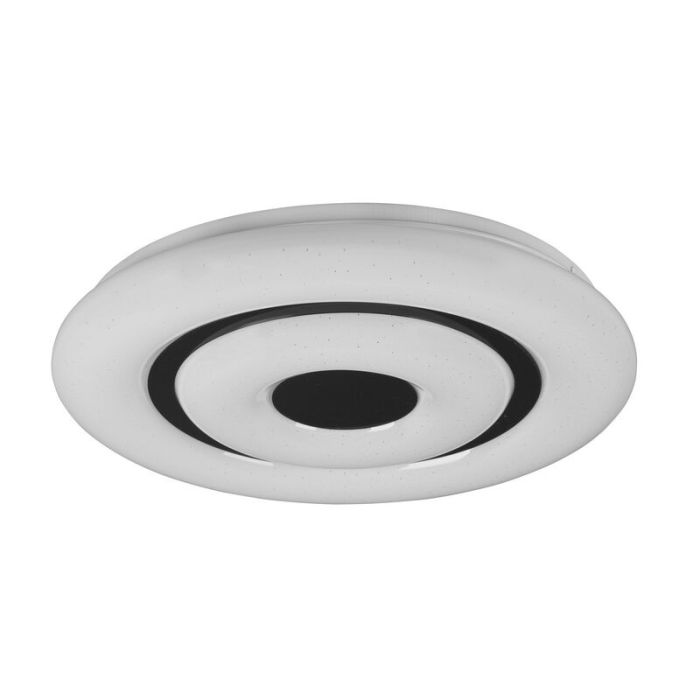 Lámpara de techo inteligente moderna blanca, Rinske, 16W, ajustable entre luz blanco cálido y frío LED, con mando a distancia