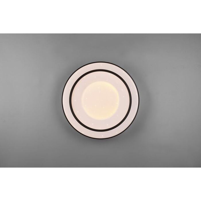 Plafón de techo moderno negro, Navin, 22W, RGBW LED, con mando a distancia