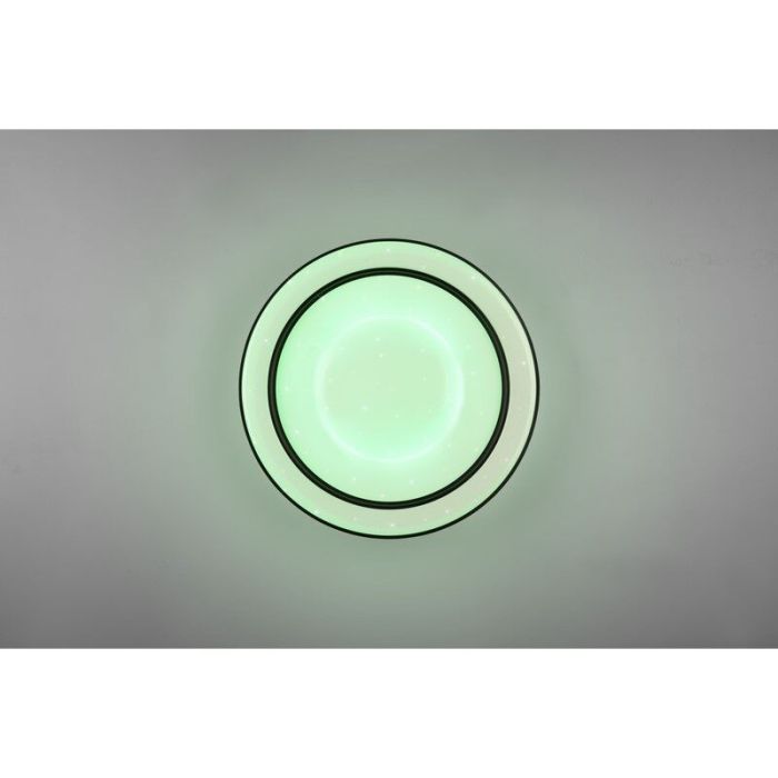 Plafón de techo moderno negro, Navin, 22W, RGBW LED, con mando a distancia