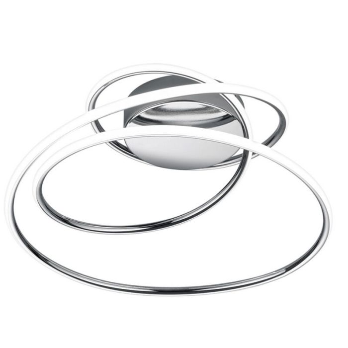 Plafón de techo diseño cromado, Marell, 36W, 4000K LED, regulable en 3 pasos