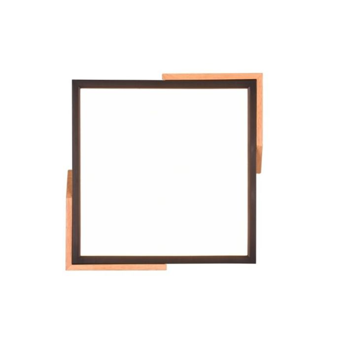 Plafón de techo moderno negro, Selinde, 20W, 3000K LED, regulable en 3 pasos