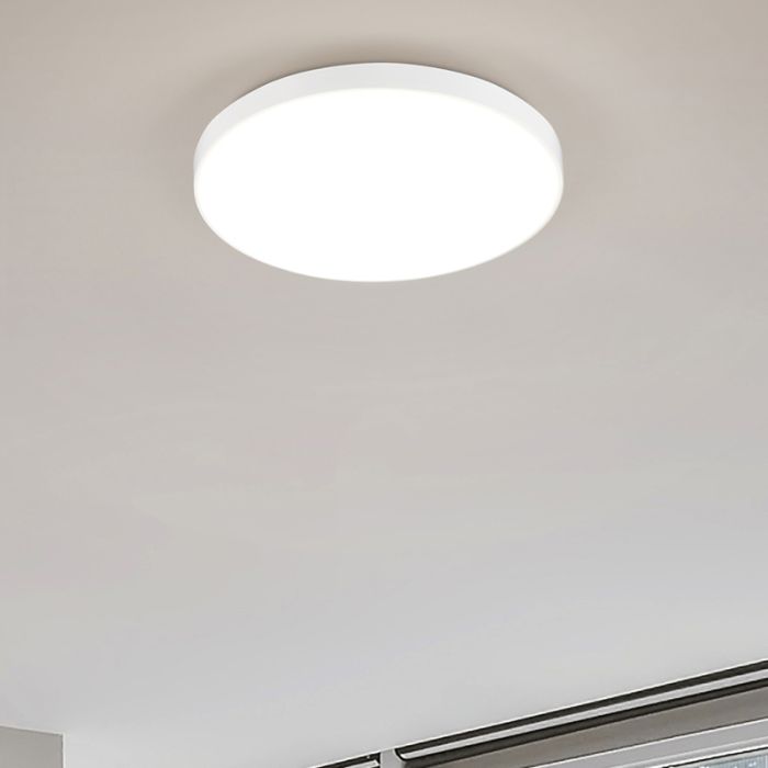 Plafón de techo de plástico blanco, Sharde, 18W, 4000K LED, IP44