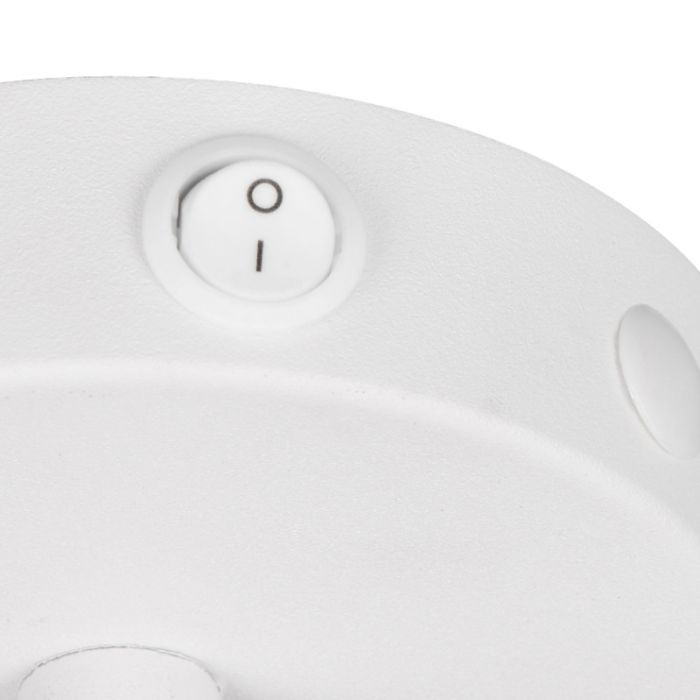 Foco de pared moderno blanco, Delana, con interruptor