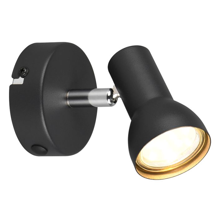 Foco de pared moderno negro, Sabrin