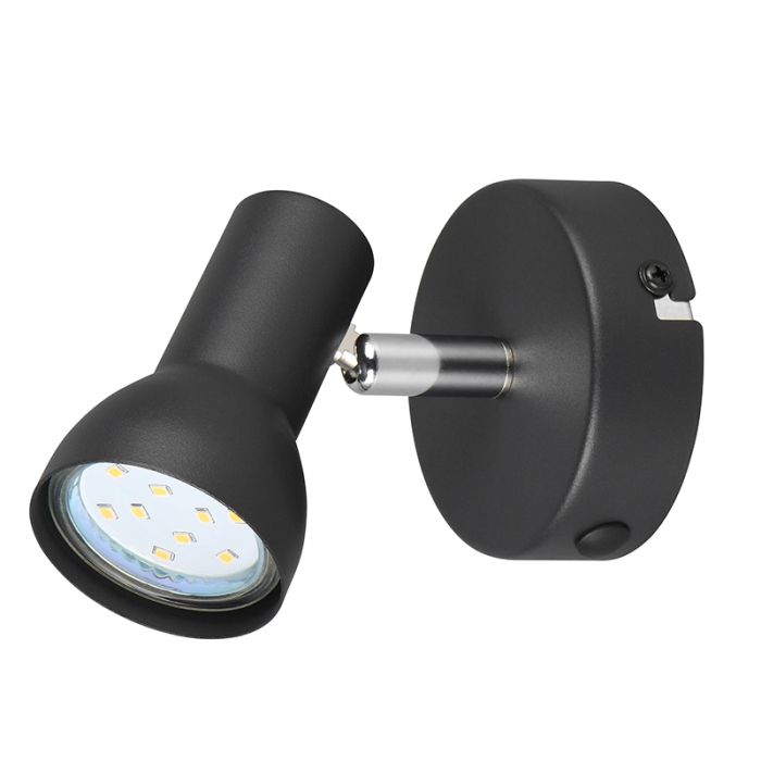 Foco de pared moderno negro, Sabrin