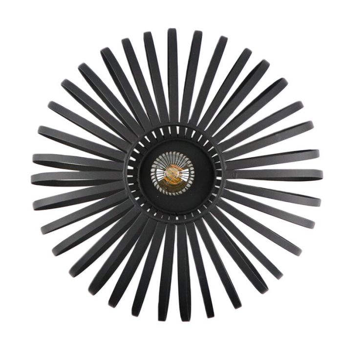 Plafón de techo negro industrial, Lieve