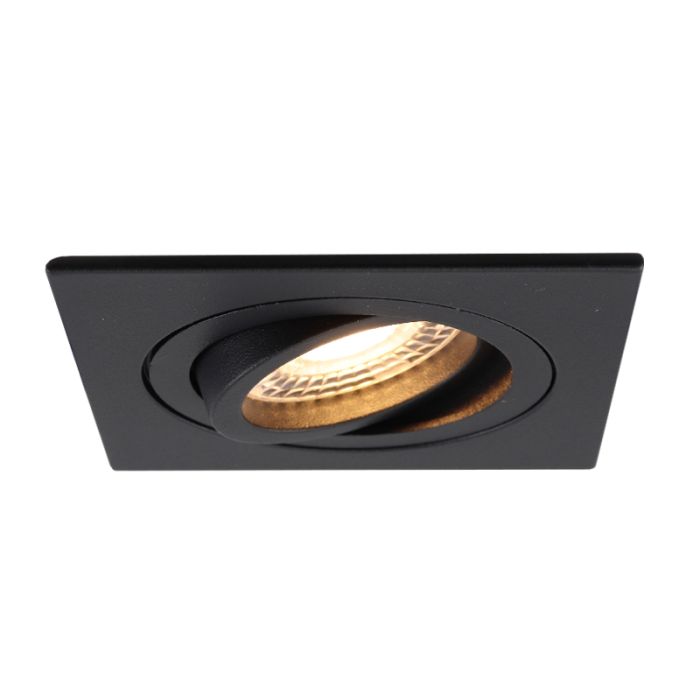 Foco empotrable negro de aluminio, Aart