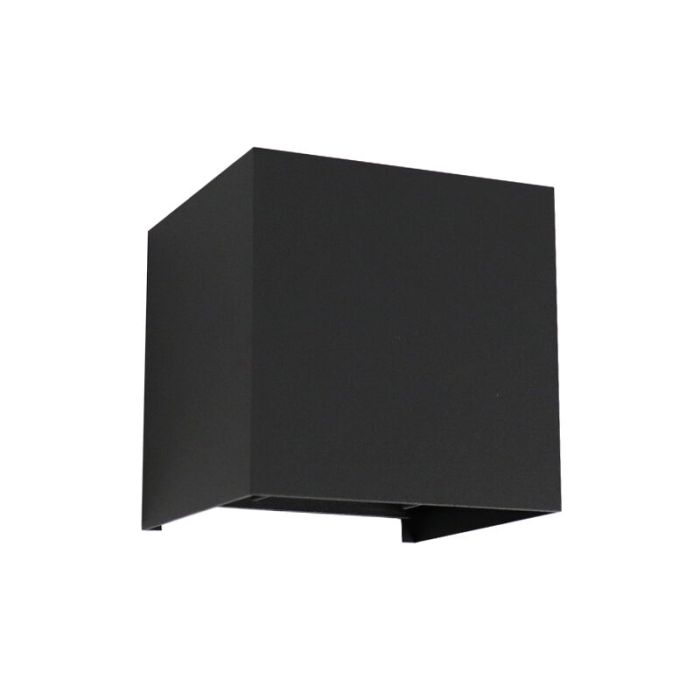 Paquete de 10 aplique up down negro moderno, Dion, 6W, 3000K LED, IP65