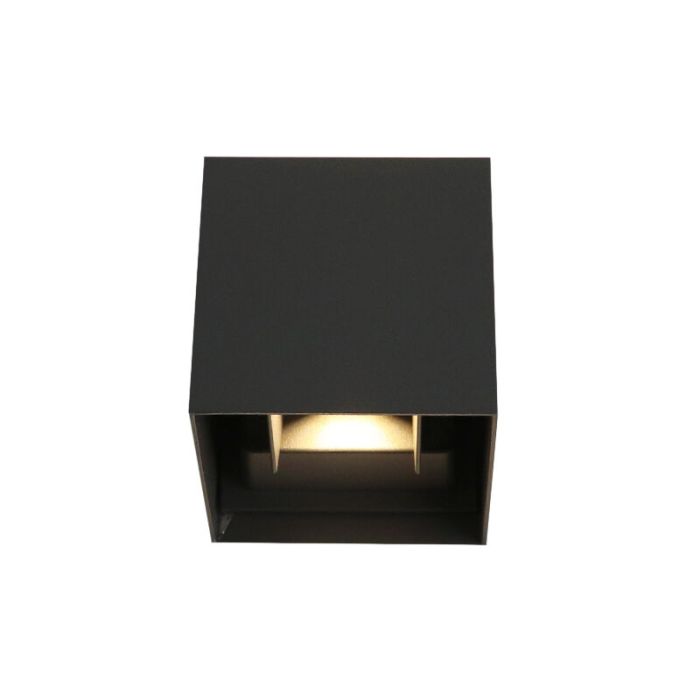 Paquete de 10 aplique up down negro moderno, Dion, 6W, 3000K LED, IP65
