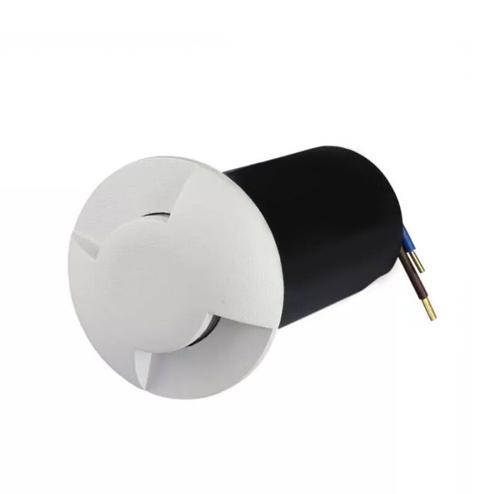 Foco suelo exterior blanco moderno, Marcus, 1W, 3000K LED, IP67