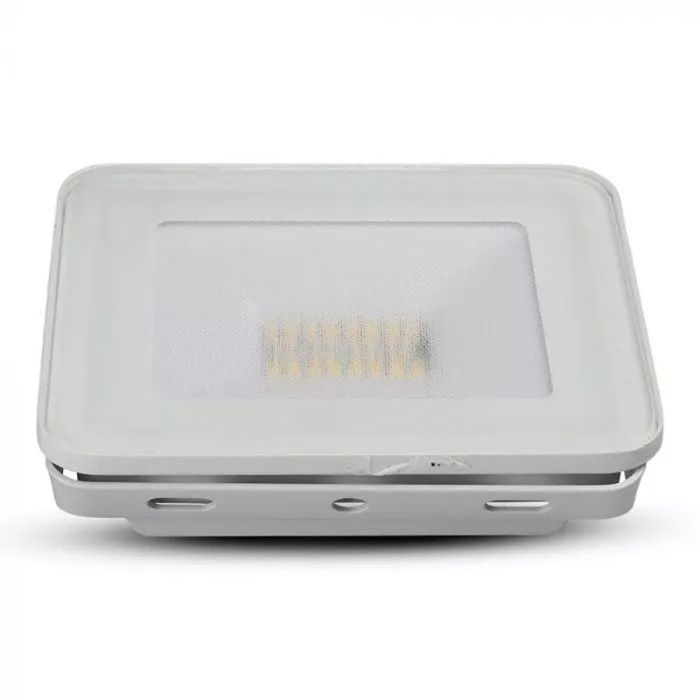 Foco proyector inteligente moderno blanco, Leander, 20W, color de luz ajustable LED, IP65