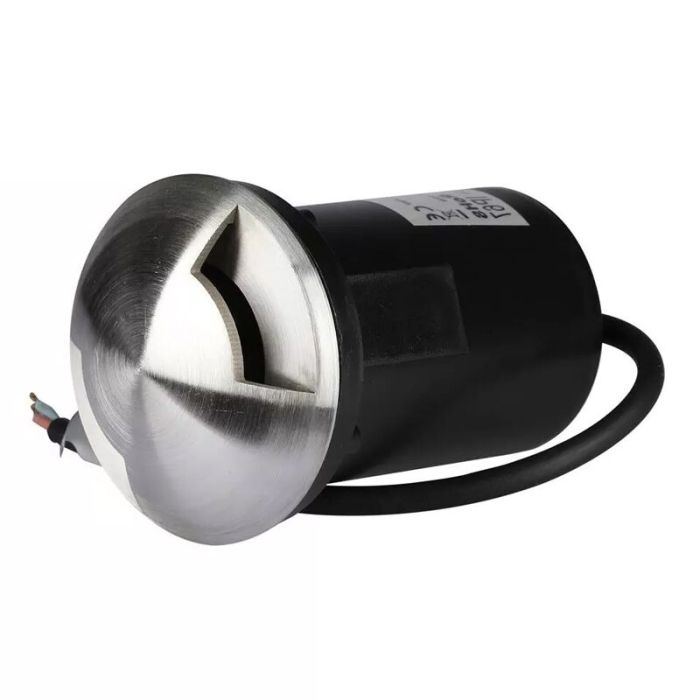Foco suelo exterior plateado moderno, Marcus, IP67