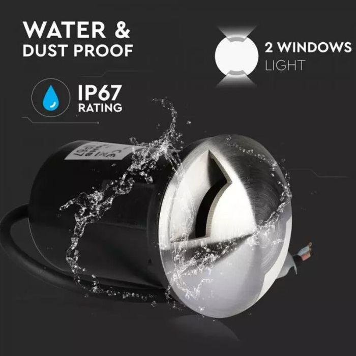 Foco suelo exterior plateado moderno, Marcus, IP67