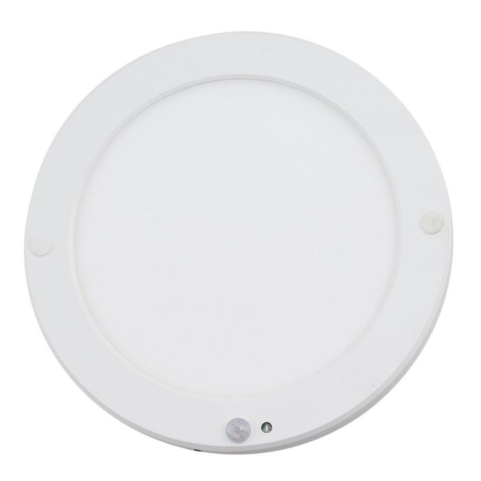 Lámpara de techo con sensor blanca de plástico, Luan, 20W, 3000K LED