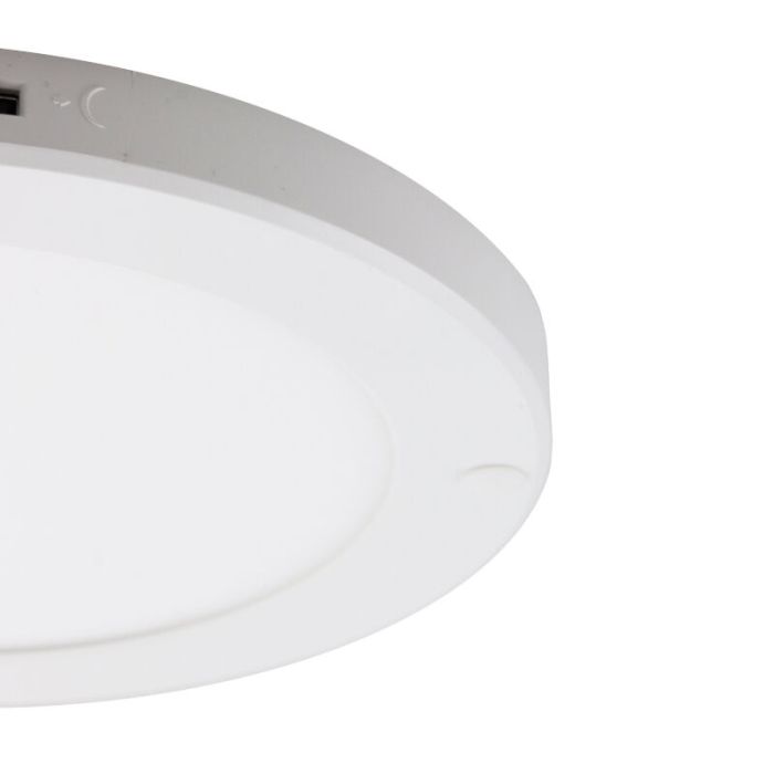 Lámpara de techo con sensor blanca de plástico, Luan, 20W, 3000K LED
