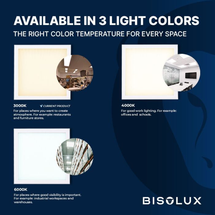 Panel LED 60x60 cm - Bisolux Master - 38W - 3000K