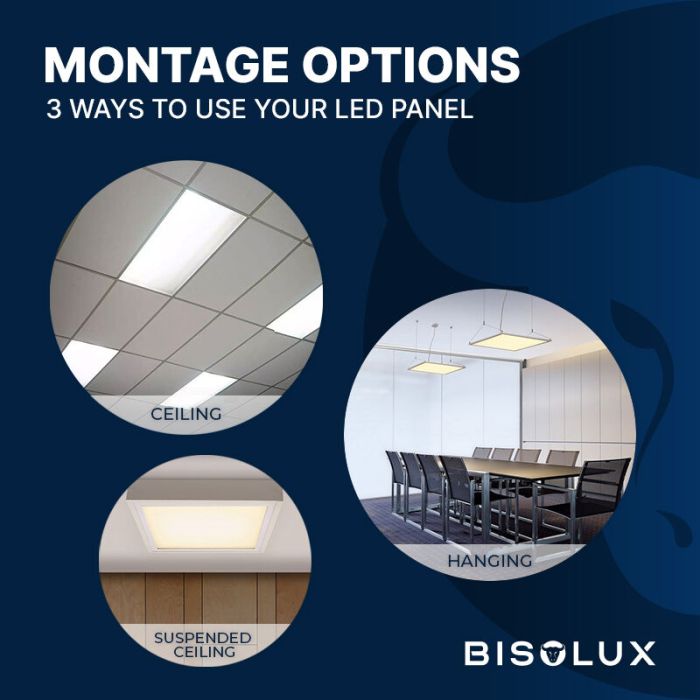 Panel LED 62x62 cm - Bisolux Master - 38W - 6000K