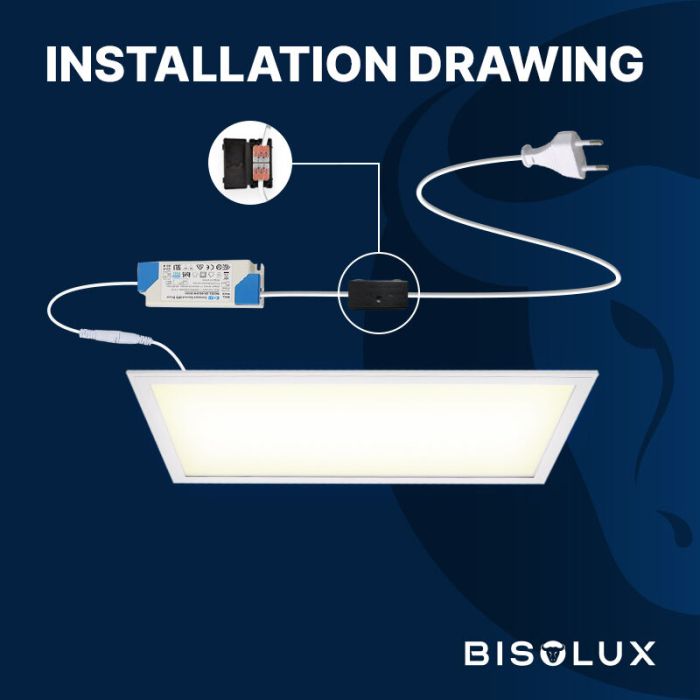 Panel LED 120x60 cm - Bisolux Master - 60W - 6000K