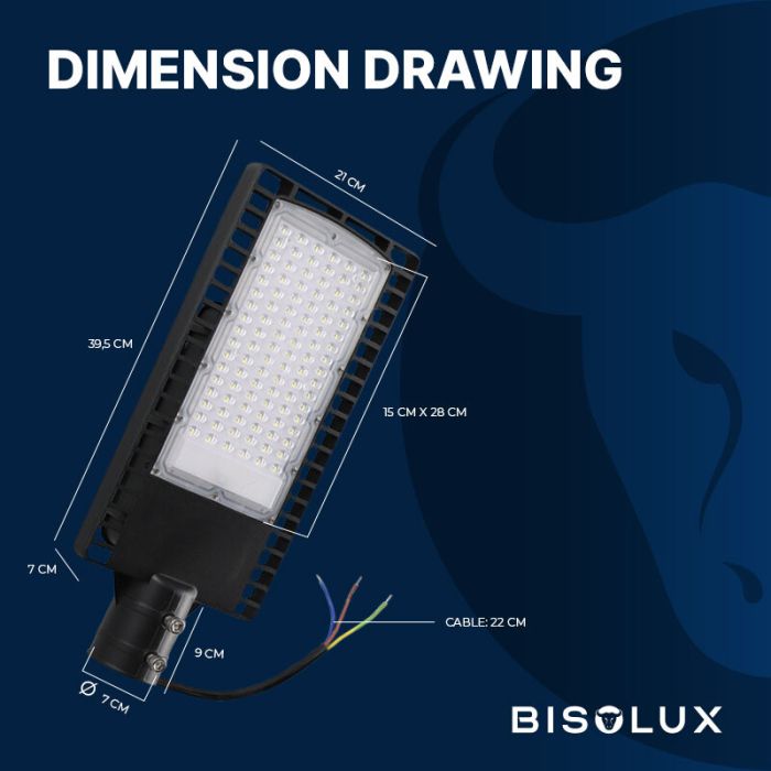 Bisolux alumbrado público LED Garry, 90W, 6000K, 5 años de garantía