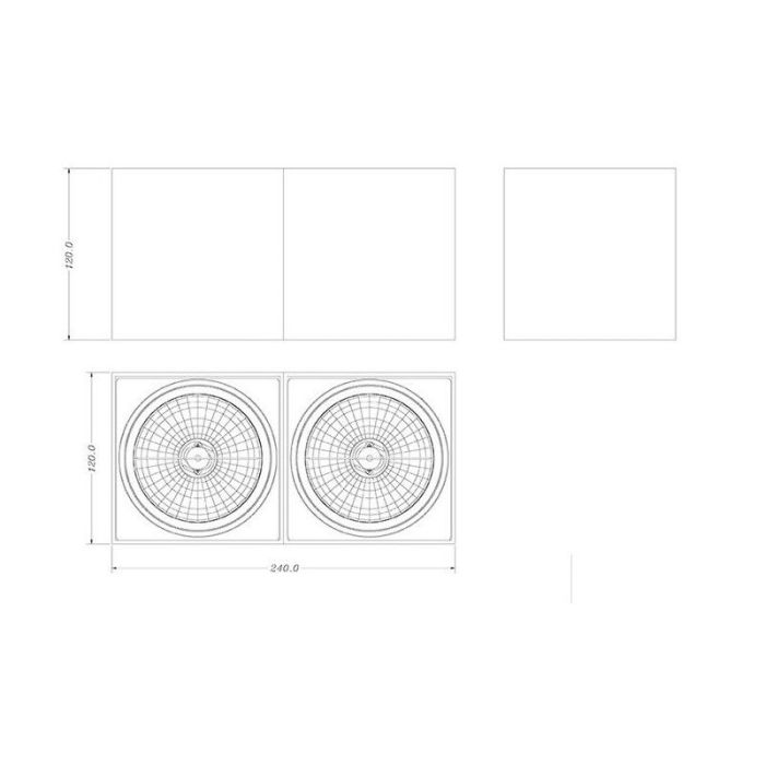 Aplique de techo blanco moderno, Harup