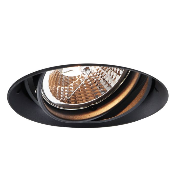 Foco empotrable trimless negro moderno, Wilhelm, GU10 AR111
