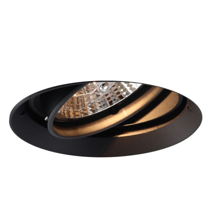 Foco empotrable trimless negro moderno, Wilhelm, GU10 AR111