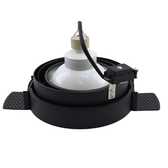 Foco empotrable trimless negro moderno, Wilhelm, GU10 AR111