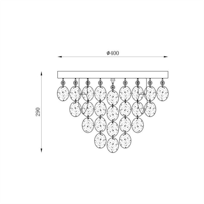 Plafón de techo cromado diseño, Mirac