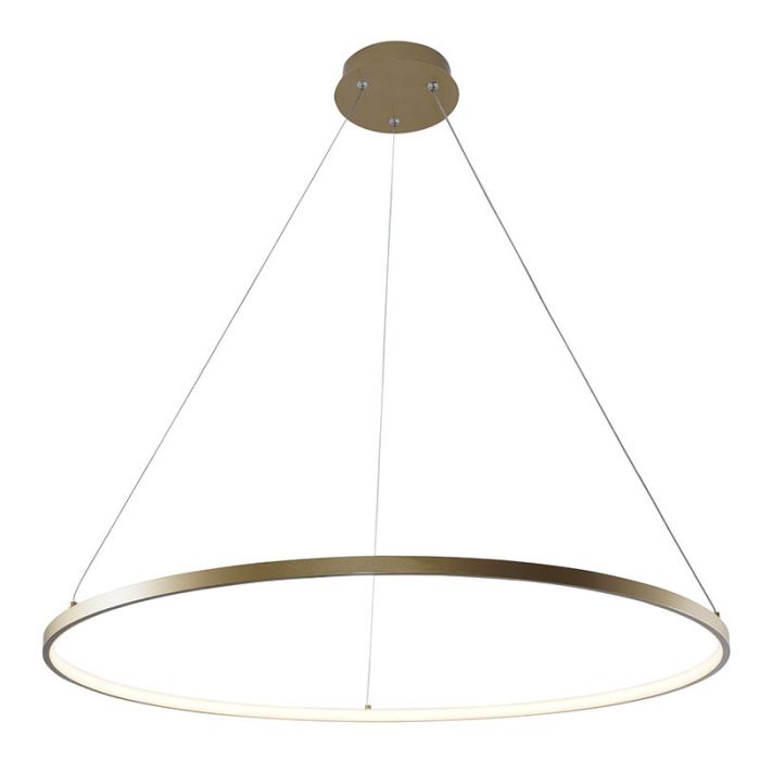 Lámpara colgante dorada diseño, Kubra, 36W, ajustable entre luz blanco cálido y frío LED