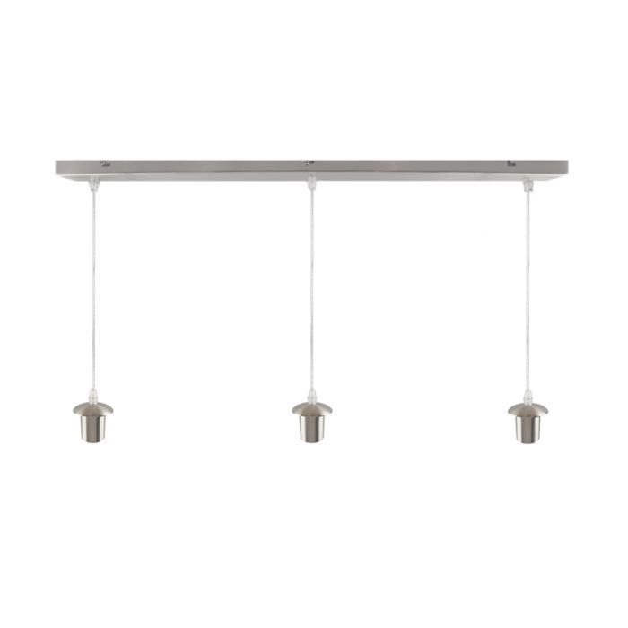 Lámpara colgante sin pantalla cromada de aluminio, Rika