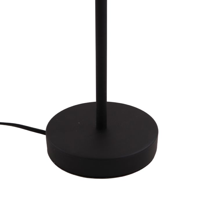 Lámpara de mesa sin pantalla negra de aluminio, Rika